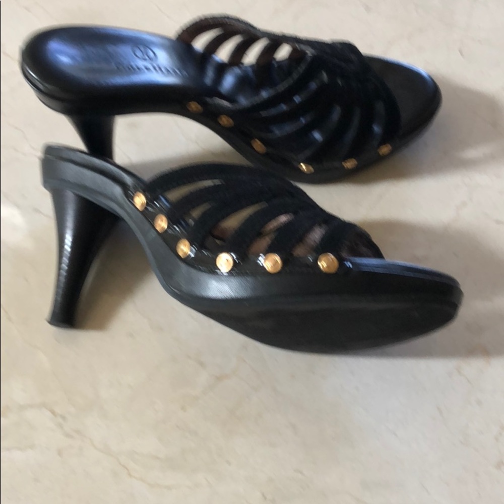 Cole Haan Black Suede Mules size 7.5-8
